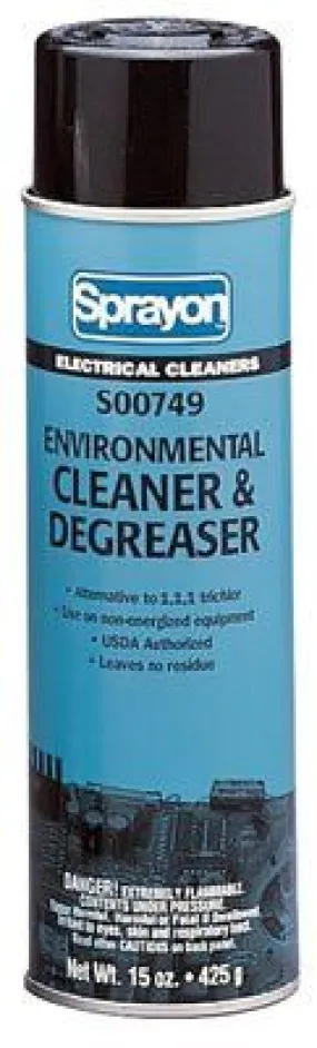 Sprayon S00749000 Environmental Cleaner & Degreasers, 15 oz Aerosol Can