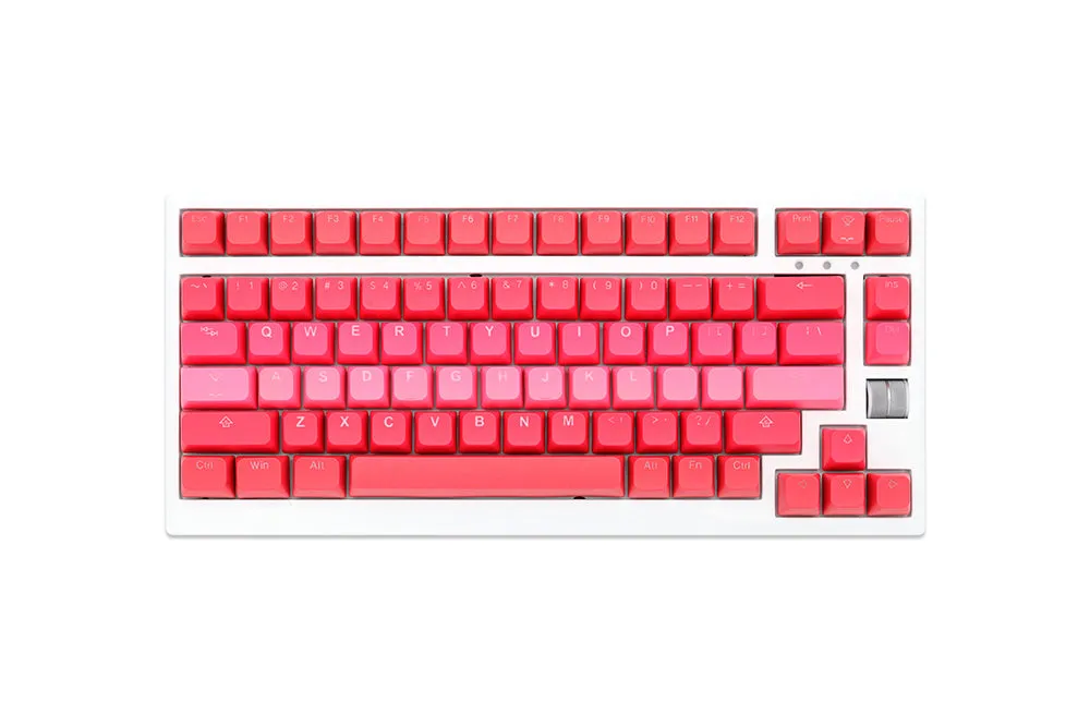 Taihao BOBO Profile Rosy Cloud PBT Doubleshot keycaps for diy gaming mechanical keyboard oem profile Red 1.75u shift Only of 87