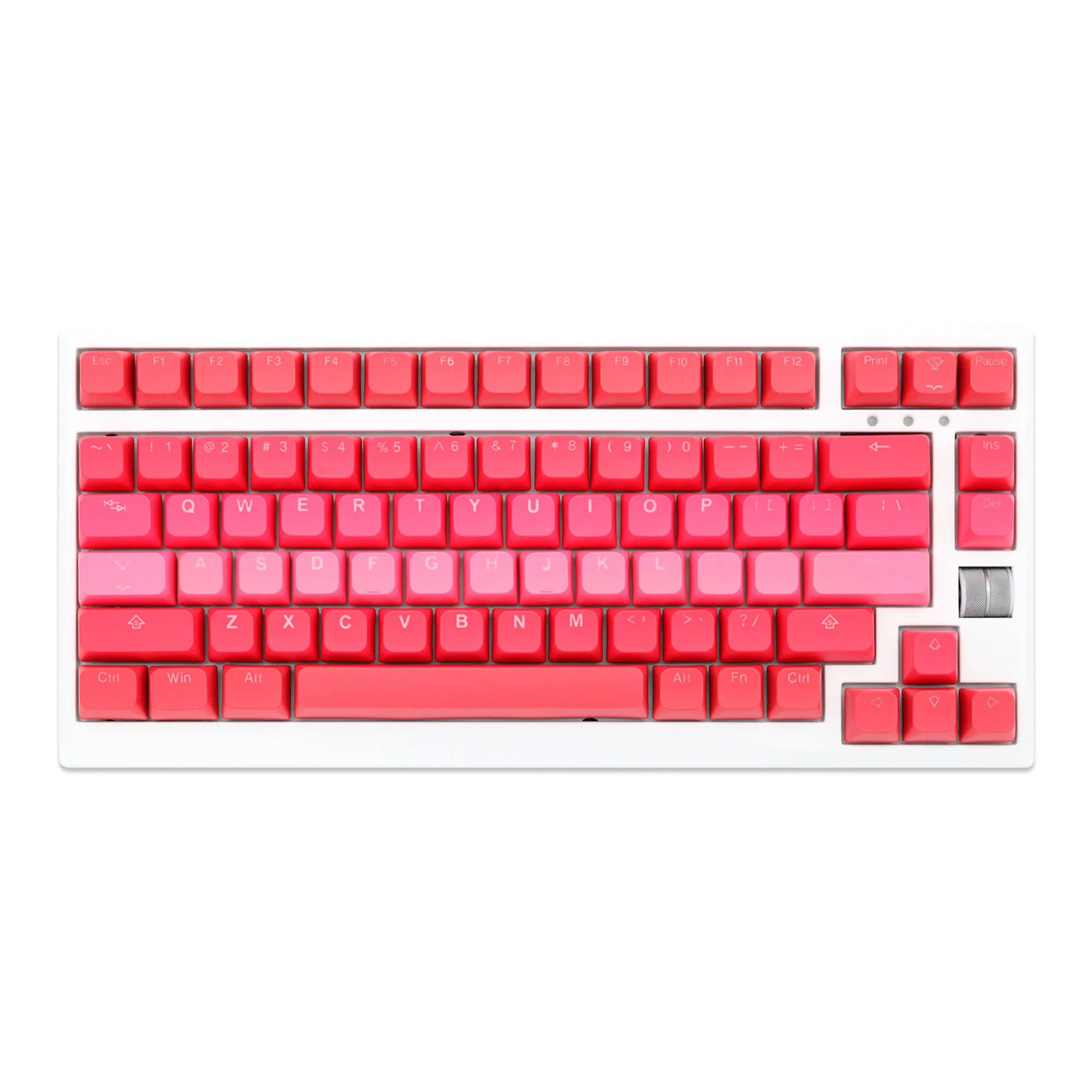 Taihao BOBO Profile Rosy Cloud PBT Doubleshot keycaps for diy gaming mechanical keyboard oem profile Red 1.75u shift Only of 87