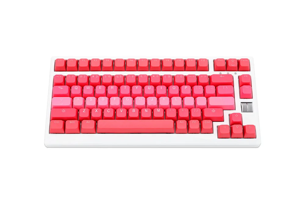 Taihao BOBO Profile Rosy Cloud PBT Doubleshot keycaps for diy gaming mechanical keyboard oem profile Red 1.75u shift Only of 87