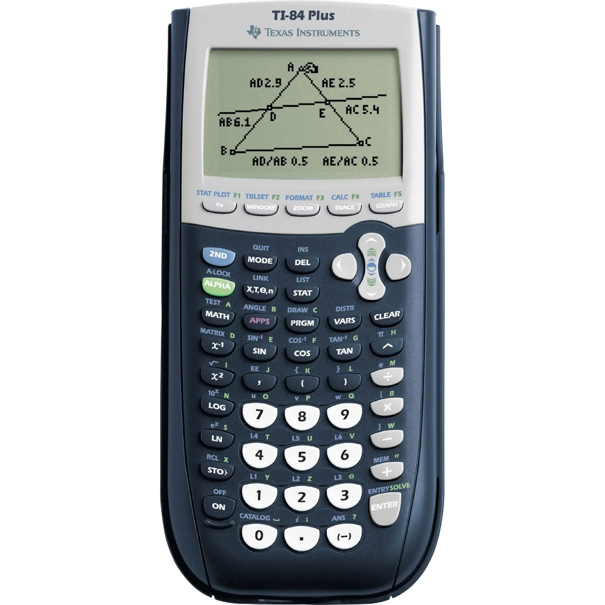 Texas Instruments TI-84 Plus Graphing Calculator.