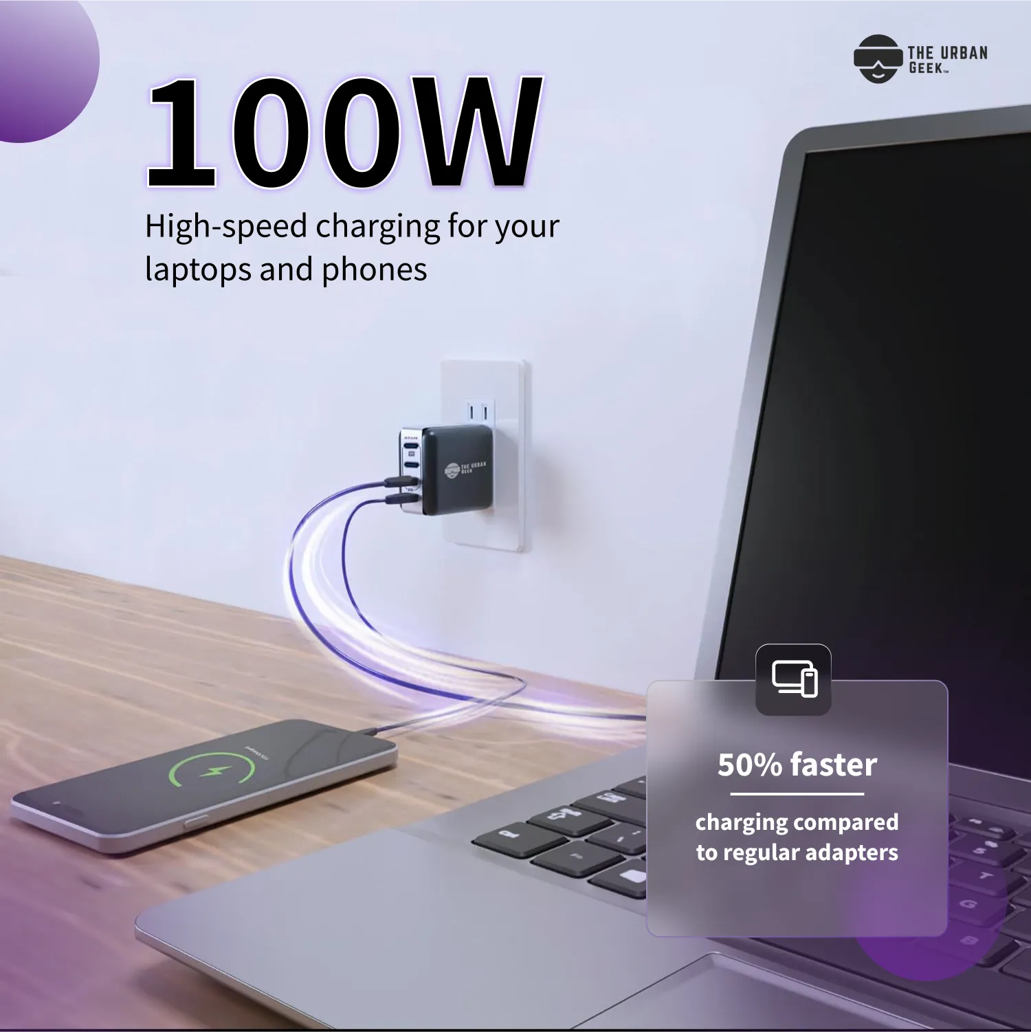 The UrbanGeek P100 Fast Charger (100 Watts)