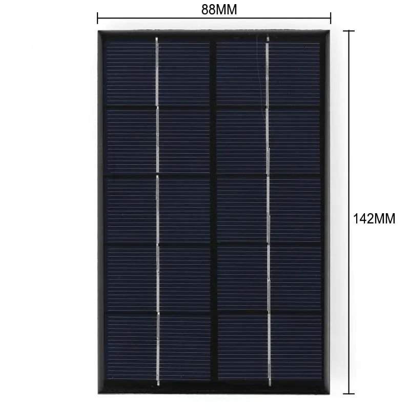 USB Solar Panel Outdoor 5W 5V Portable Solar Charger Pane Climbing Fast Charger Polysilicon Travel DIY Solar Charger Generator