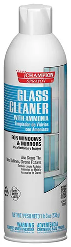 WINDOW/ Champion Aerosol Glass Cleaner w/Ammonia, 19 oz