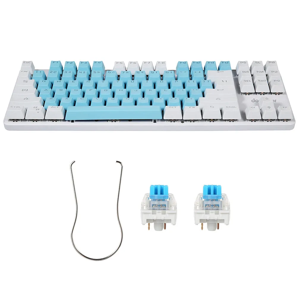 Wired Gaming Keyboard 87 Keys Mixed Light