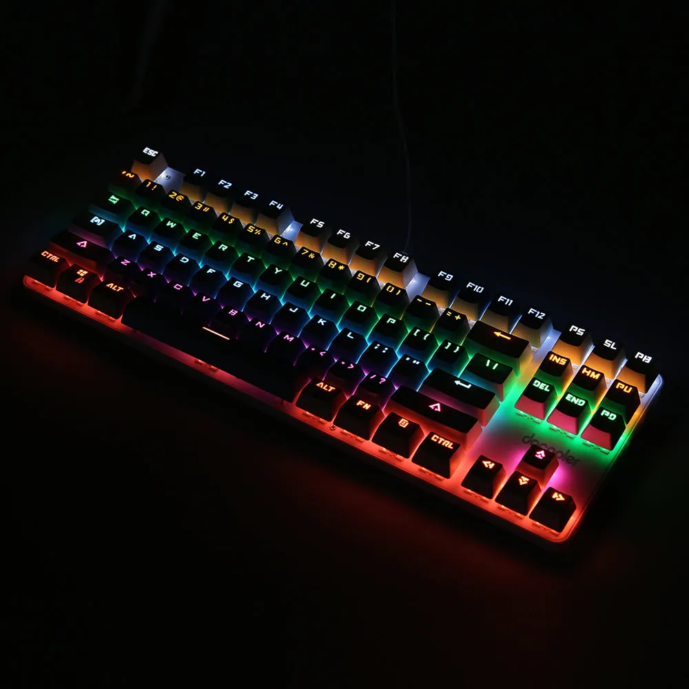 Wired Gaming Keyboard 87 Keys Mixed Light