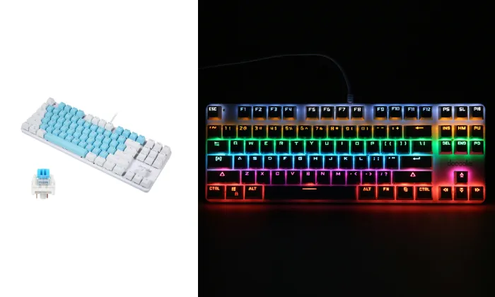 Wired Gaming Keyboard 87 Keys Mixed Light