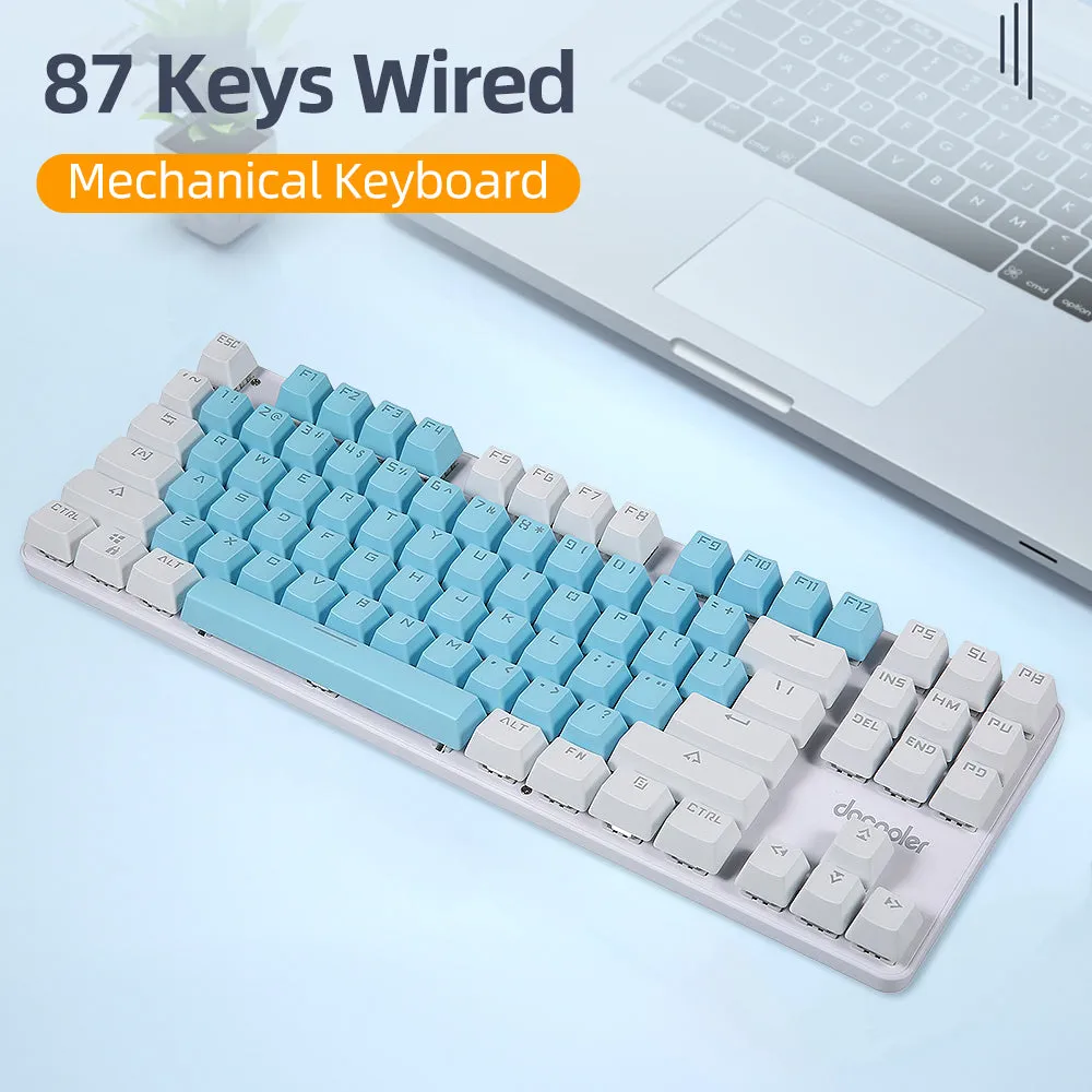 Wired Gaming Keyboard 87 Keys Mixed Light