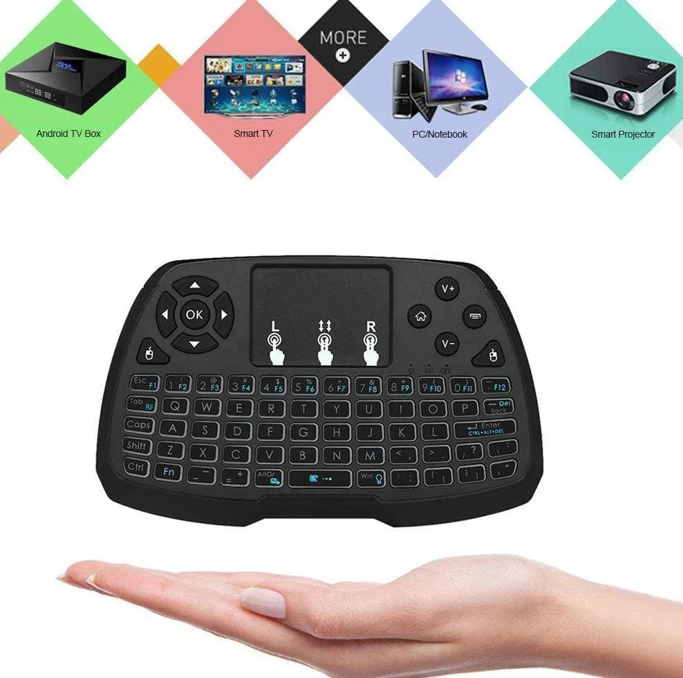 Wireless mini keyboard with touchpad