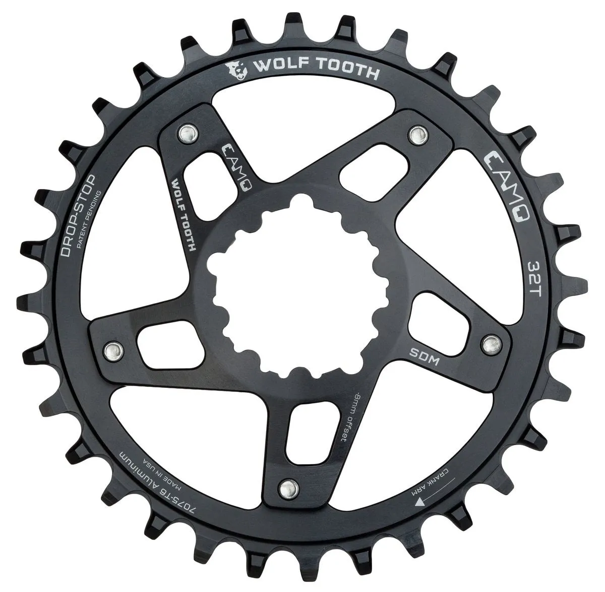 Wolf Tooth  CAMO Aluminum Round Chainring