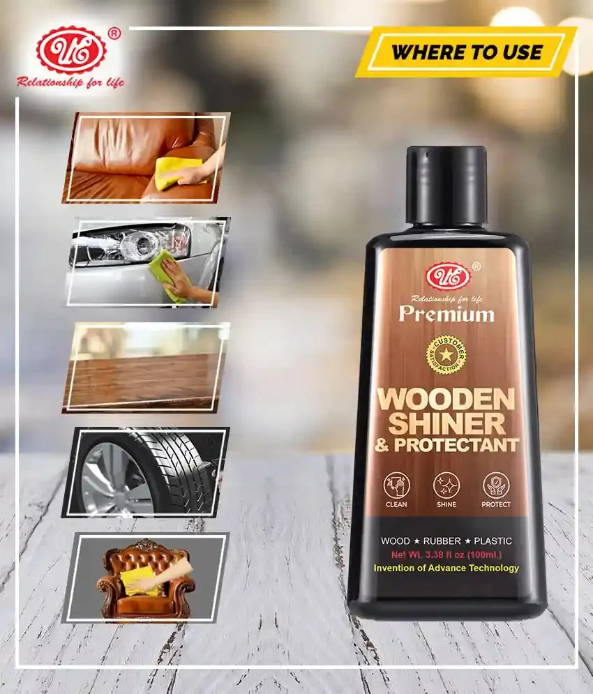 Wooden Shiner & Protectant Bottle Spray | Furniture Polish For Cleaning, Shining and Smoothness