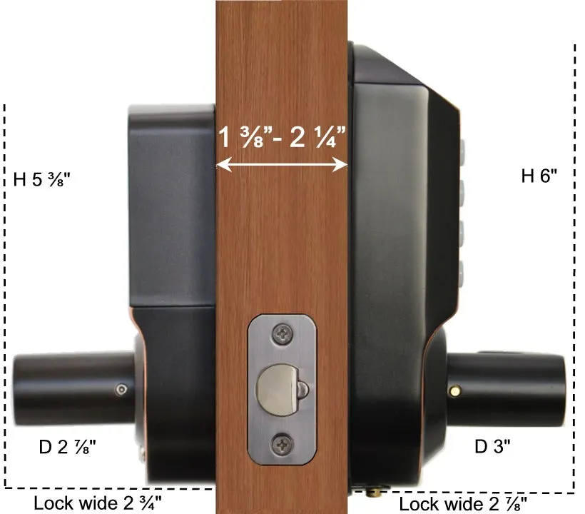 X7 Fingerprint Keypad Door Lock, Non-Handed, Aged Bronze, Non-Weatherproof