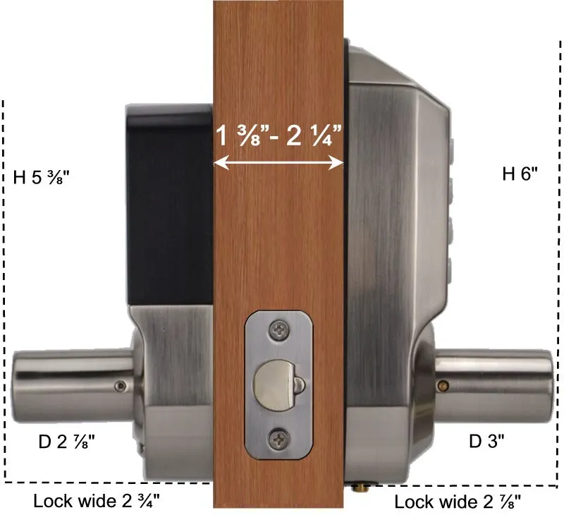 X7 Fingerprint Keypad Door Lock, Non-Handed, Satin Nickel, Non-Weatherproof (Refurbished)