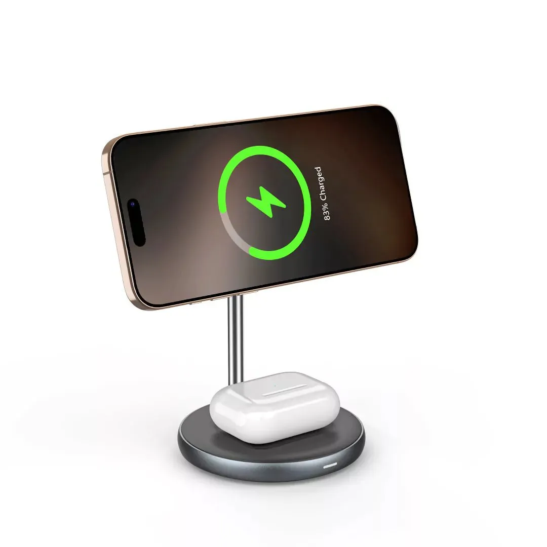 ZIKE 2-in-1 Magnetic Wireless Charger